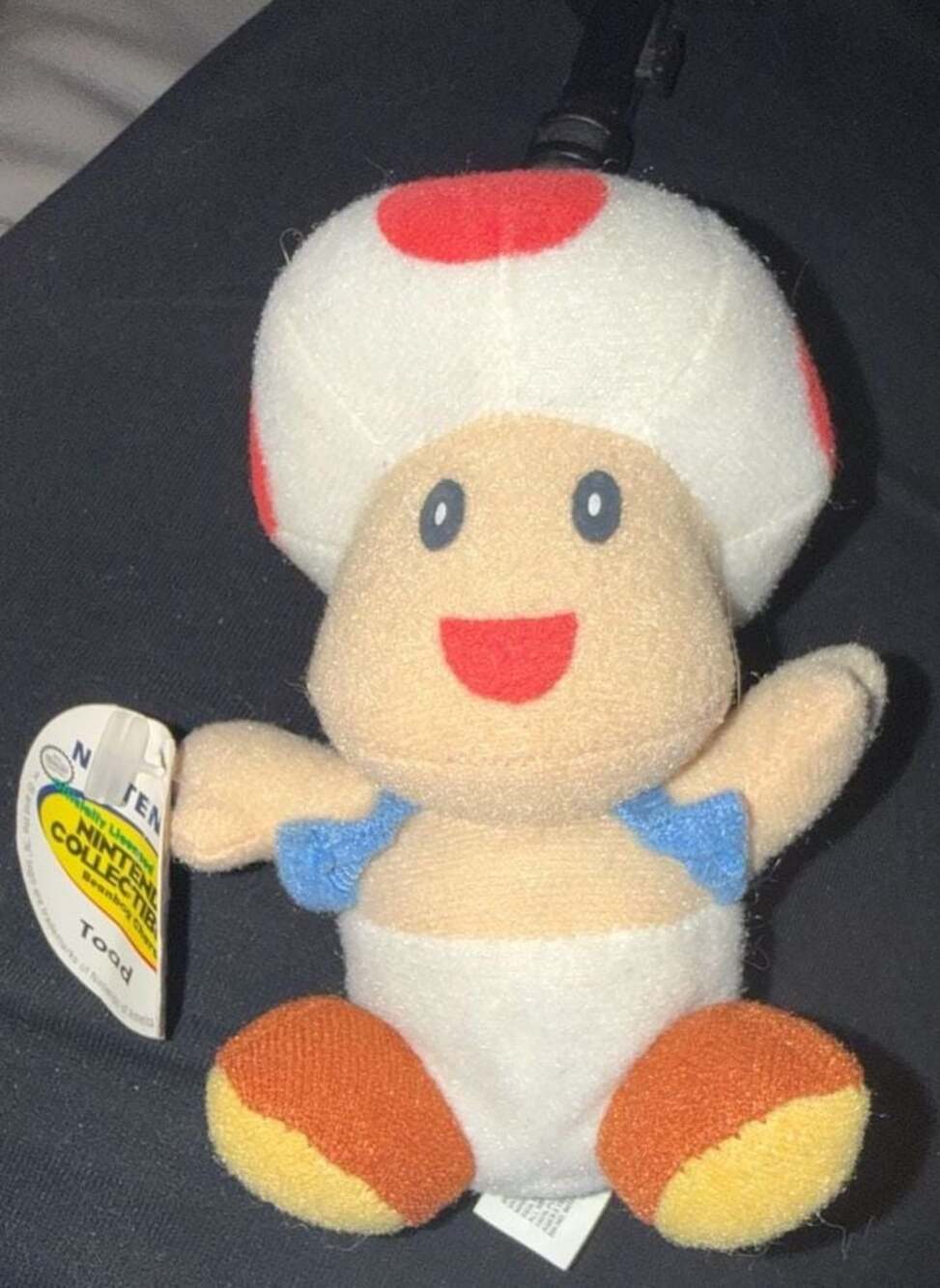 Vintage 1997 Nintendo 64 Toad Plush Beanbag Keychain BD&A With Tags